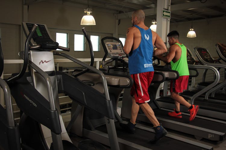 Men Running On Treadmill