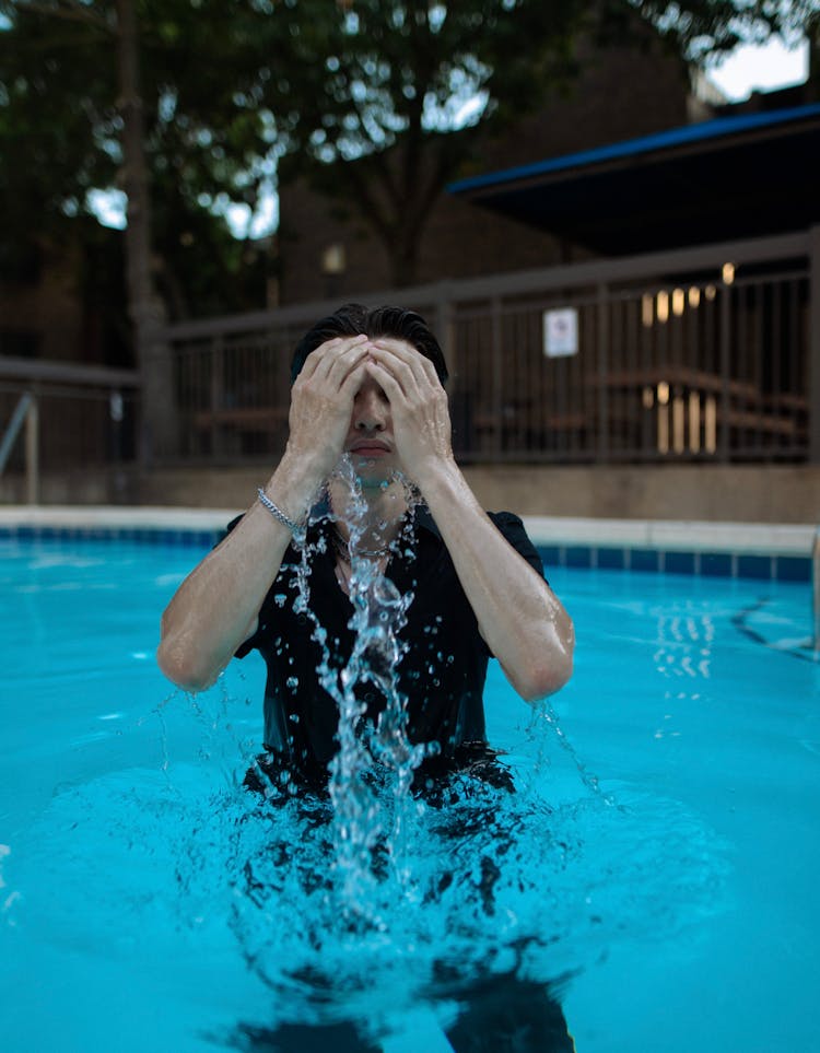 Man In A Swimming Pool 