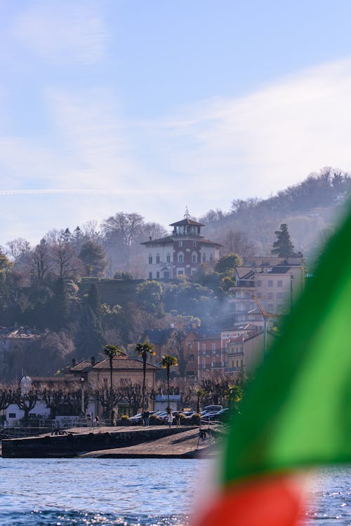 Trees and Buildings near Body of Water 