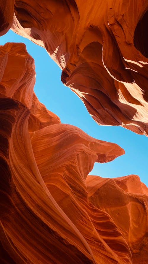 Smooth Eroded Walls of the Antelope Canyon