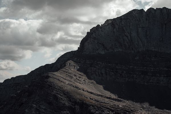 Rocky slope of Mount Olympus, Greece