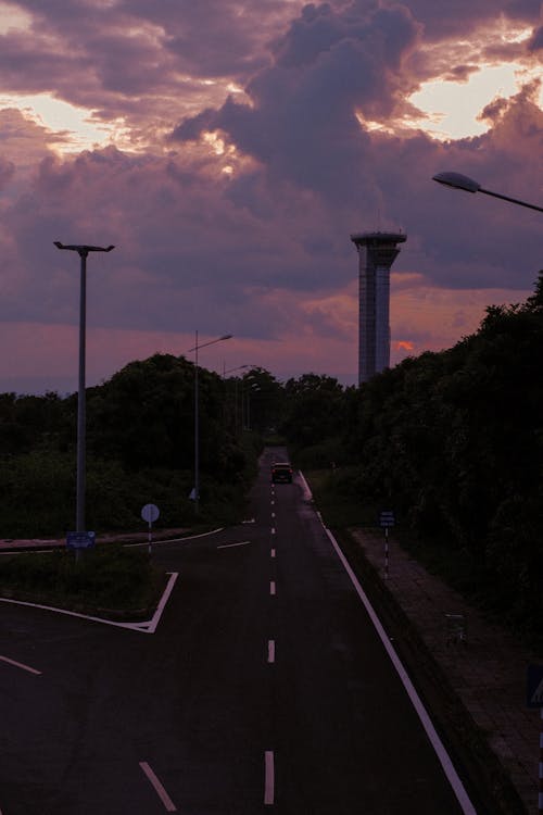 Photo of Roadway During Dawn