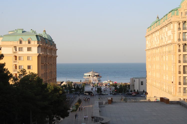 Seaside And The Pier In Sumgait, Azerbaijan 