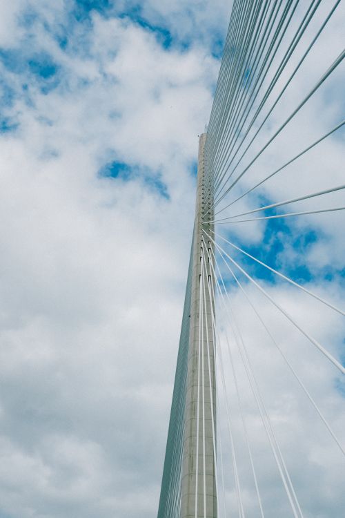Lower Picture Bridge Low Angle Shot of a Suspension Bridge · Free Stock Photo