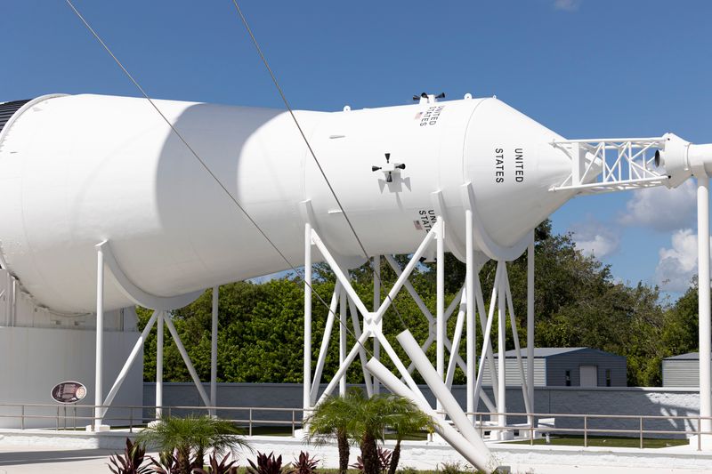 Rocket garden display at Kennedy Space Center in Florida