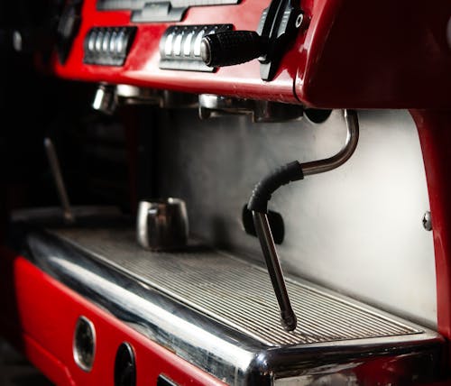 Close-up of an Espresso Machine in a Cafe 