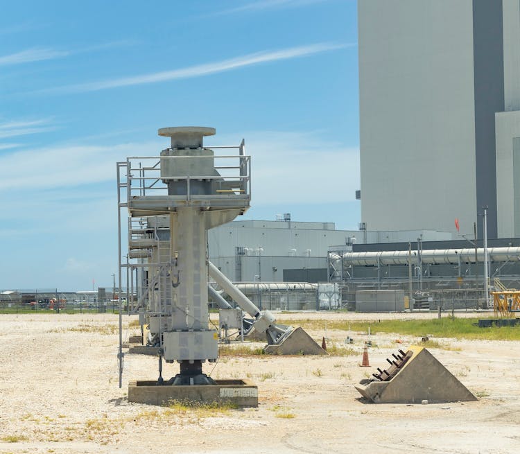 Platforms In Front Of Space Center