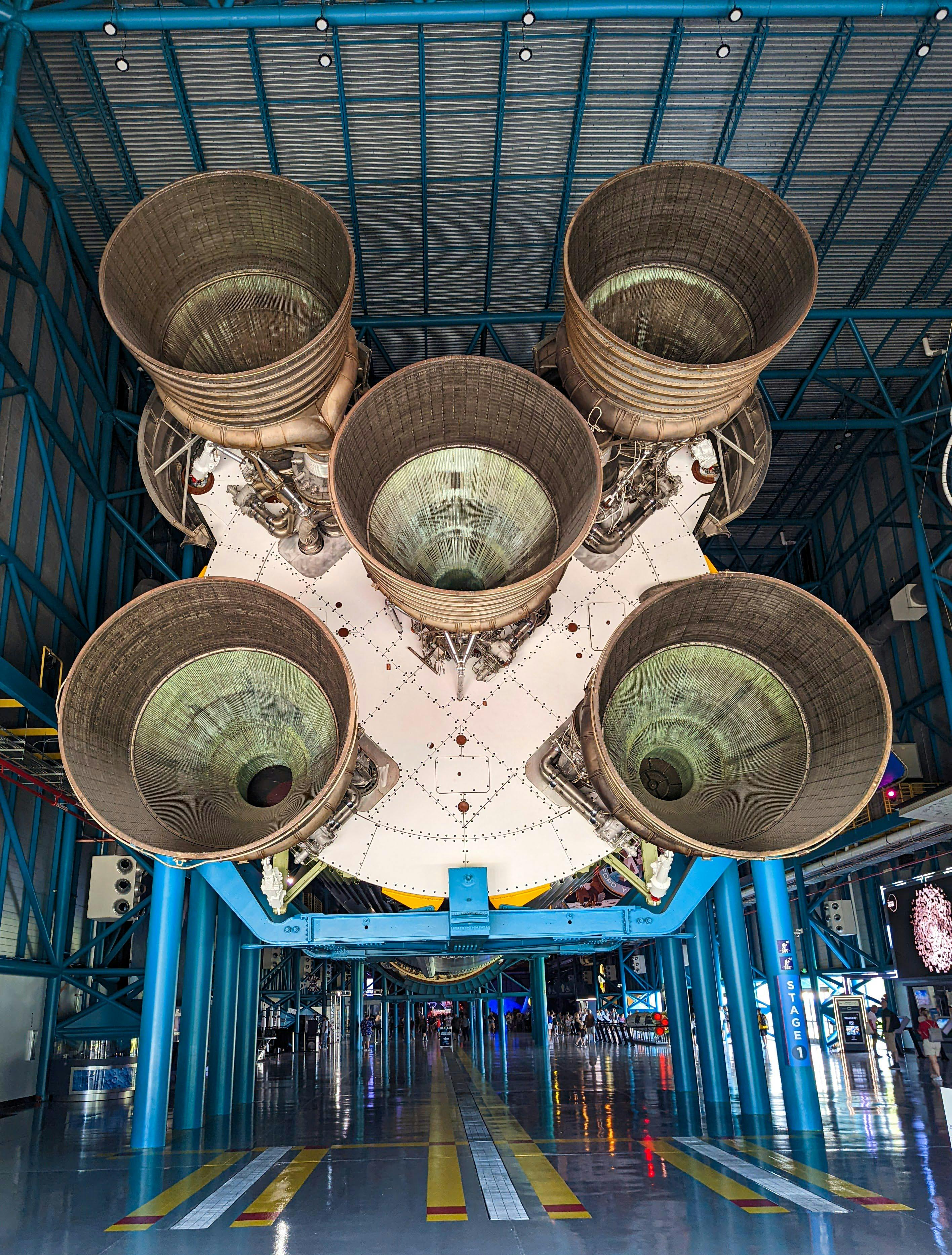 saturn v rocket in kennedy space center