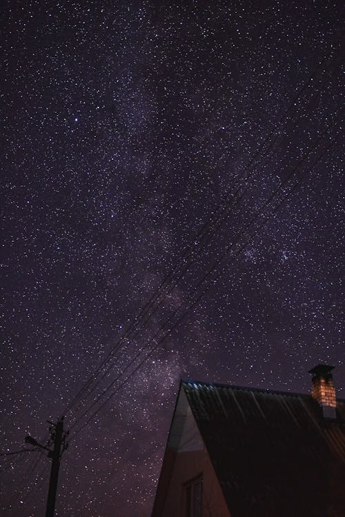 Foto d'estoc gratuïta de astronomia, camp estrella, casa