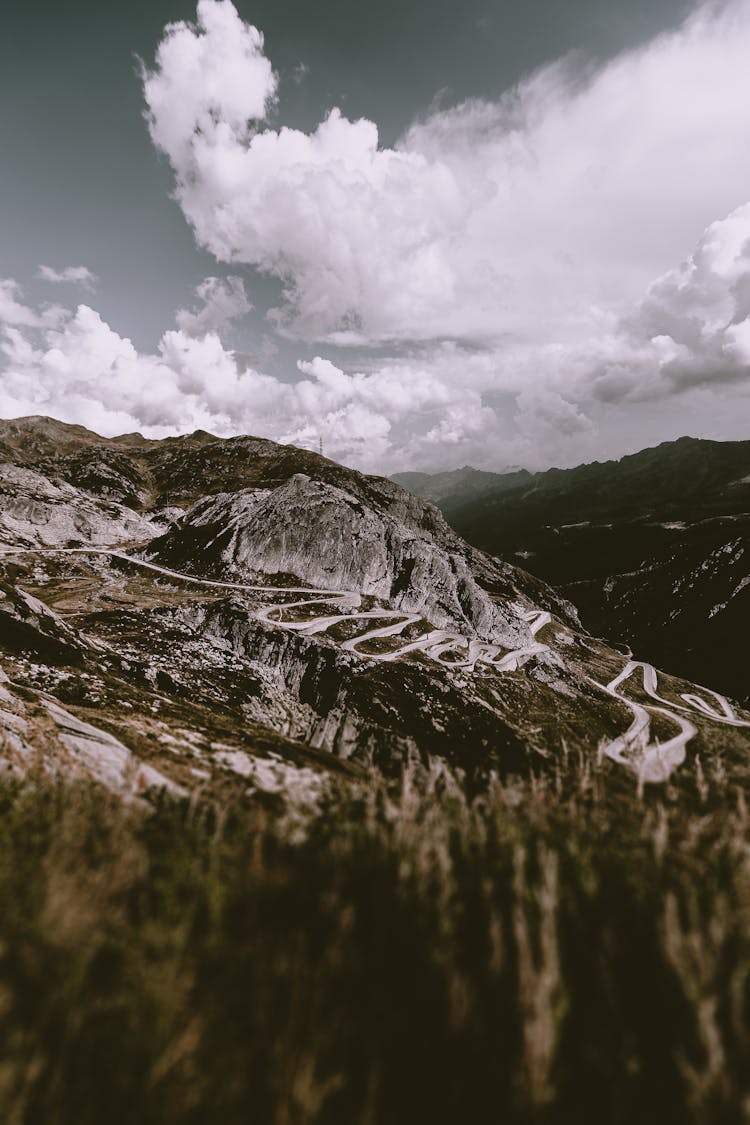 Winding Road In Mountains