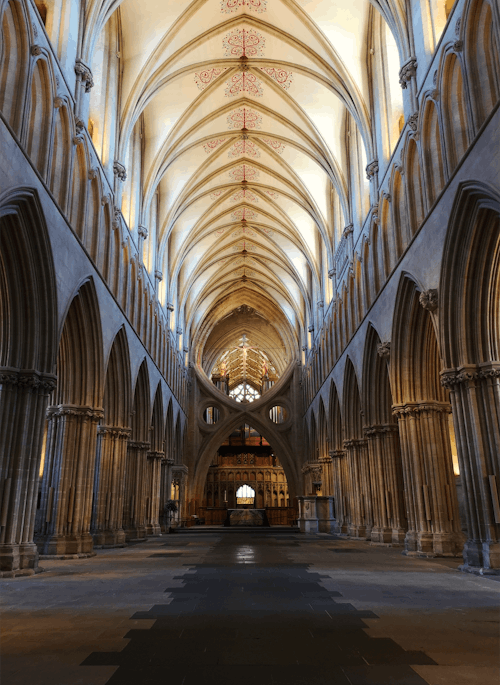 Empty Nave of Wells Cathedral