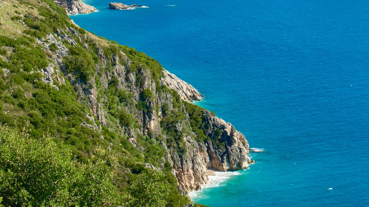Jala Beach and the turquoise Ionian coastline near Vlore, Albania