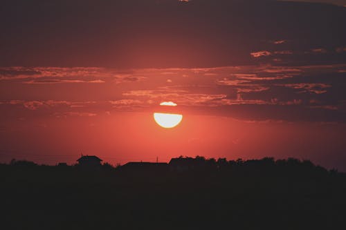 ฟรี คลังภาพถ่ายฟรี ของ ซิลูเอตต์, ดวงอาทิตย์, ตะวันลับฟ้า คลังภาพถ่าย