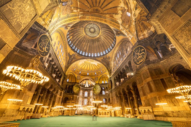 Majestic Golden Interior Of Mosque