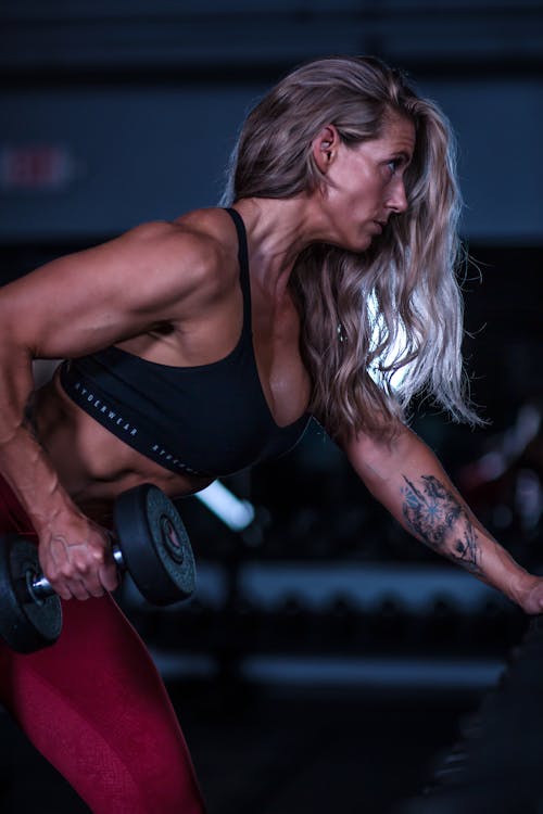 Woman Lifting a Dumbbell