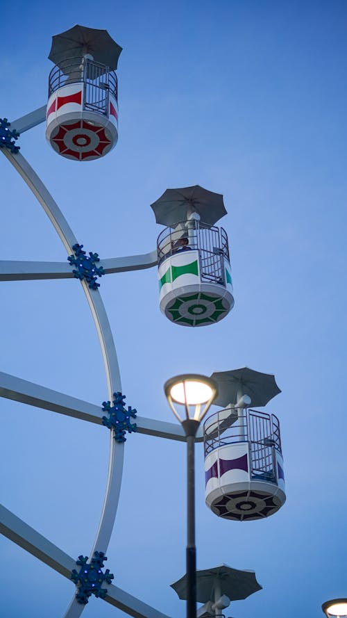 Free Clear Blue Sky over a Ferris Wheel Stock Photo