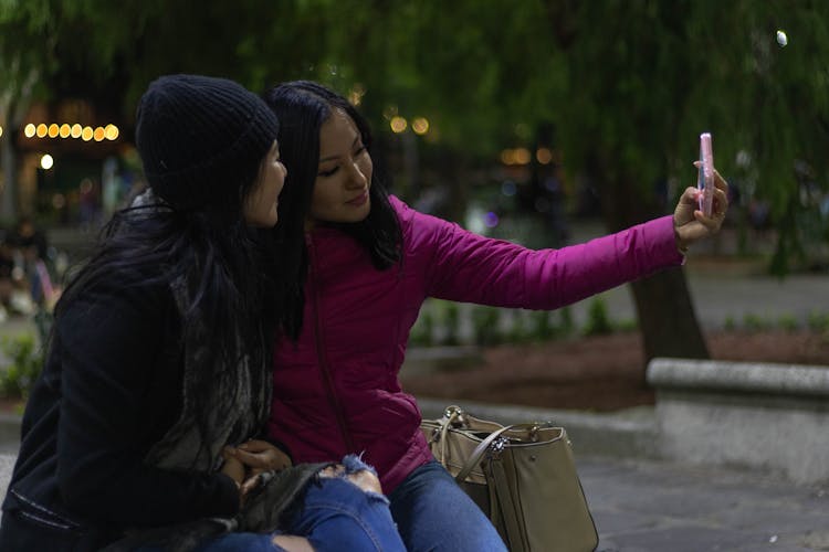 Friends Taking A Selfie