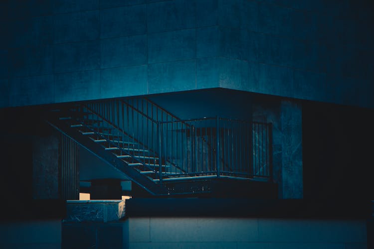 Staircase In Dark Empty Building