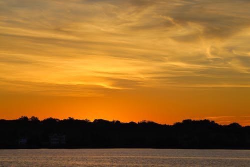 Scenic View of Lake during Daybreak