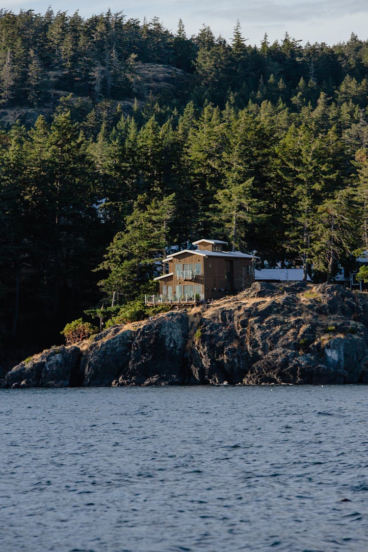 House On A Rocky Hill On A Coast 