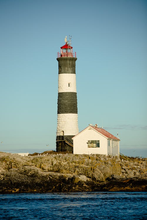 Clear Sky over Lighthouse