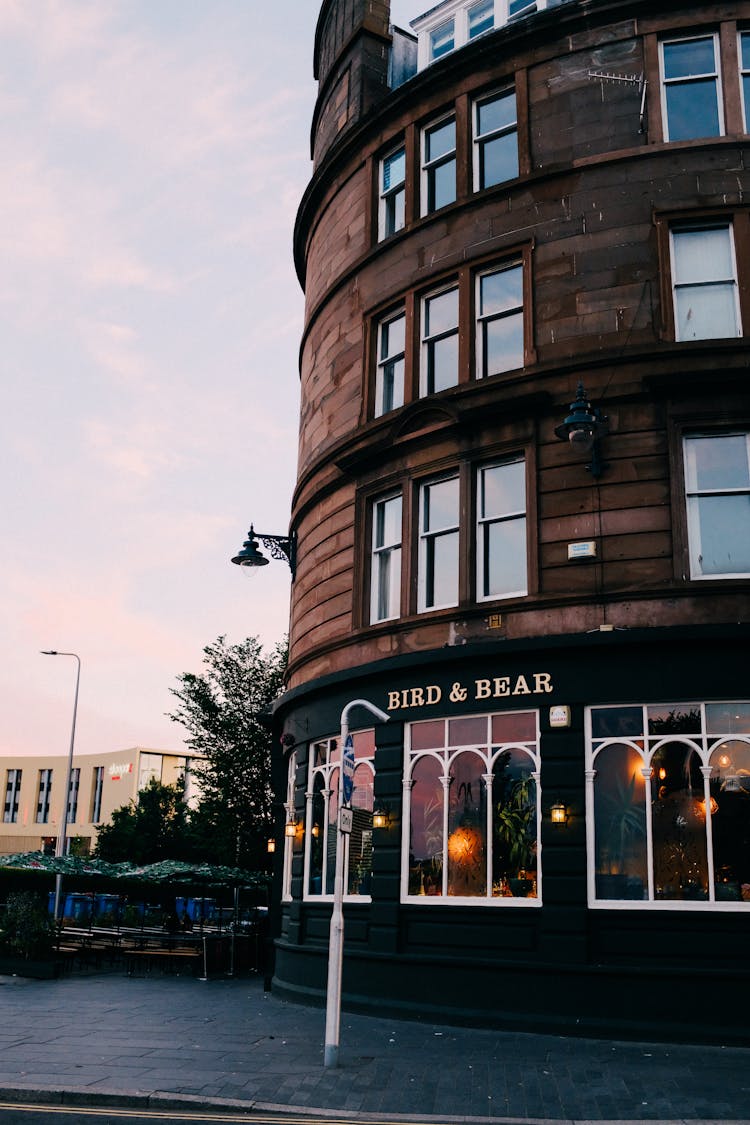 Exterior Of A Round Building In Dundee, Scotland, UK