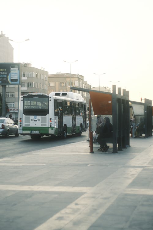Základová fotografie zdarma na téma autobus, autobusová zastávka, městský