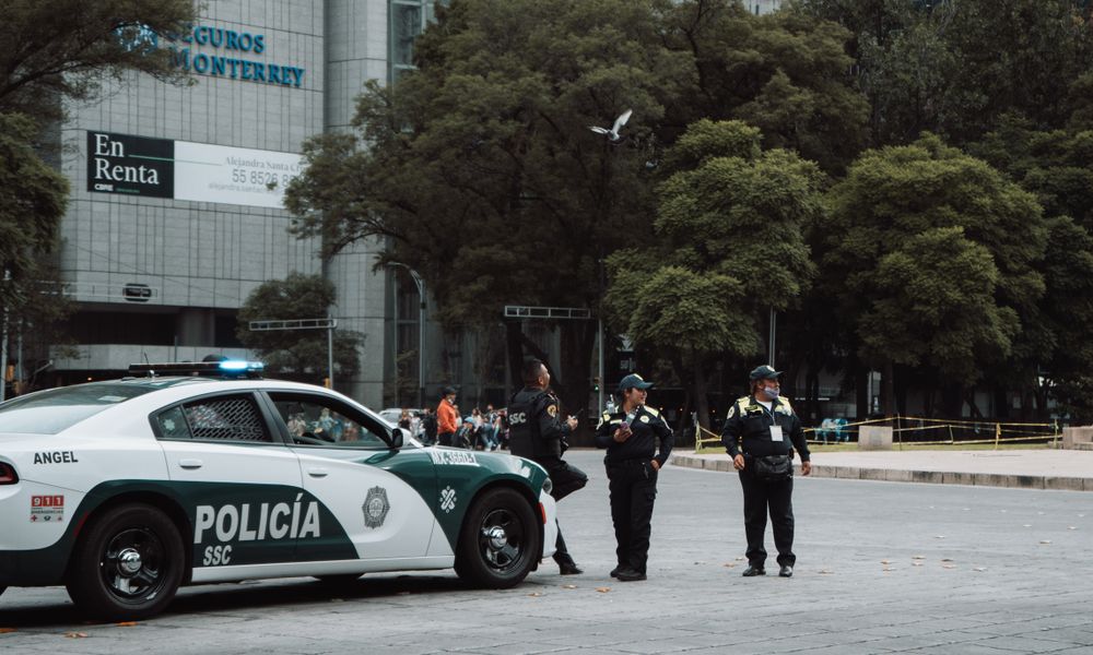 police patrol security city street