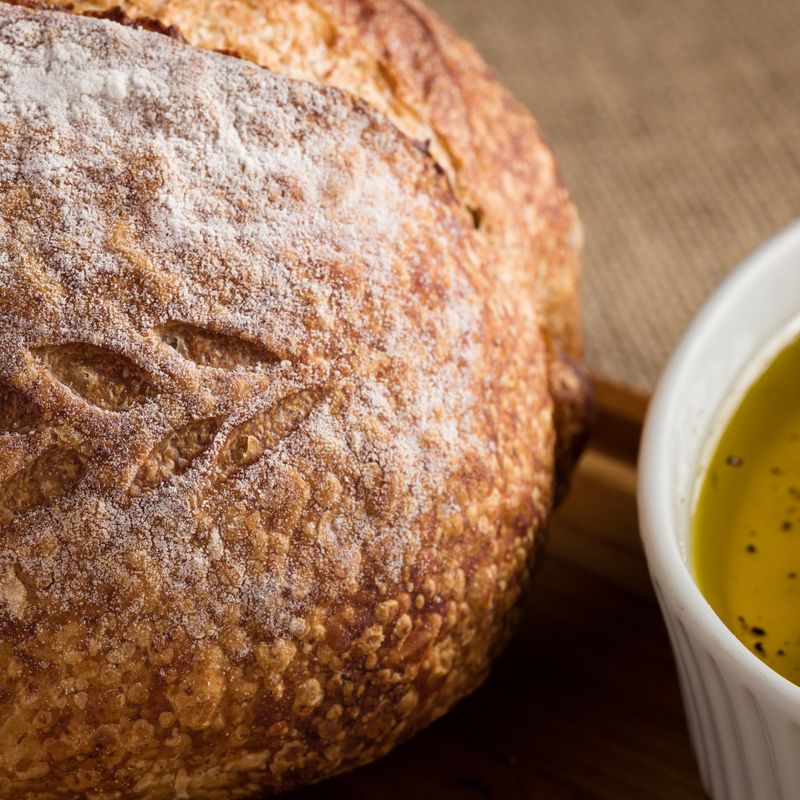 Sourdough Israeli Couscous and Roasted Zucchini Bread Bowl