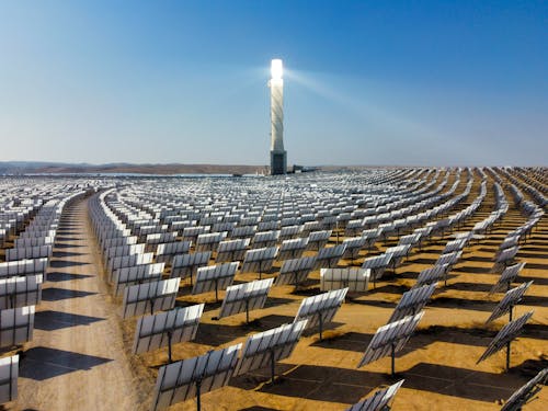 Free The Ashalim Solar Power Plant in Israel Stock Photo