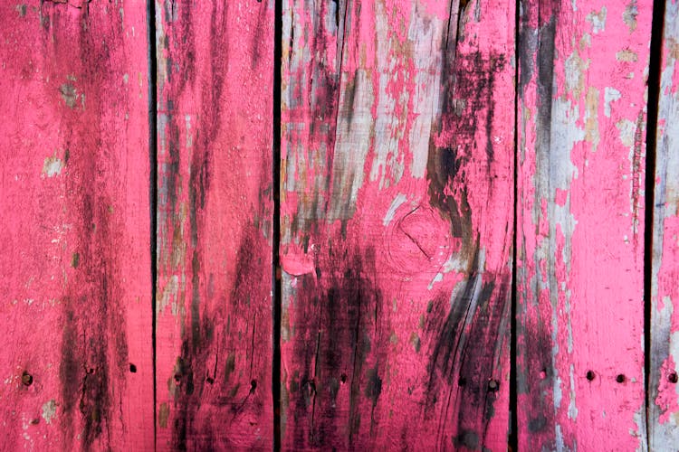 Pink And Black Slatted Board Panel