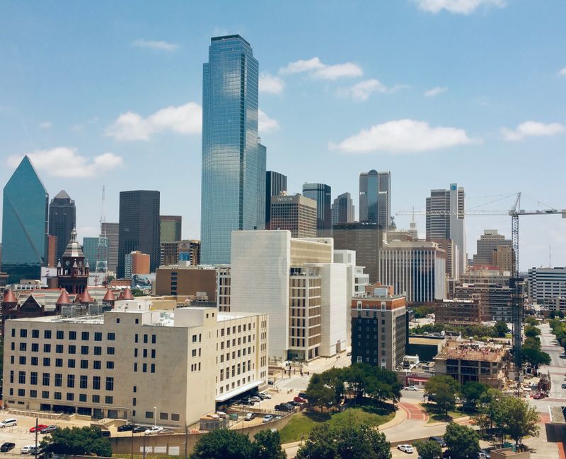 Texas skyline showing various property types and real estate developments