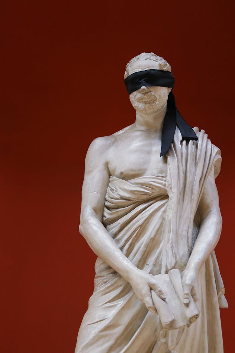 Blindfolded Statue