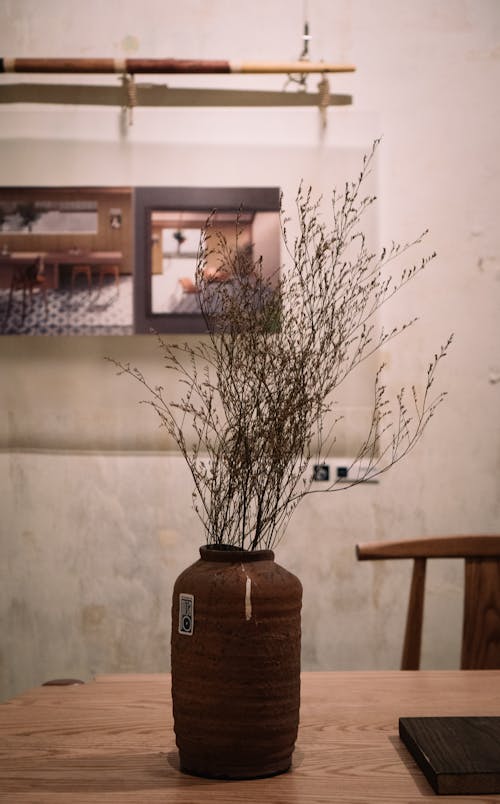 Flowers in Clay Jar