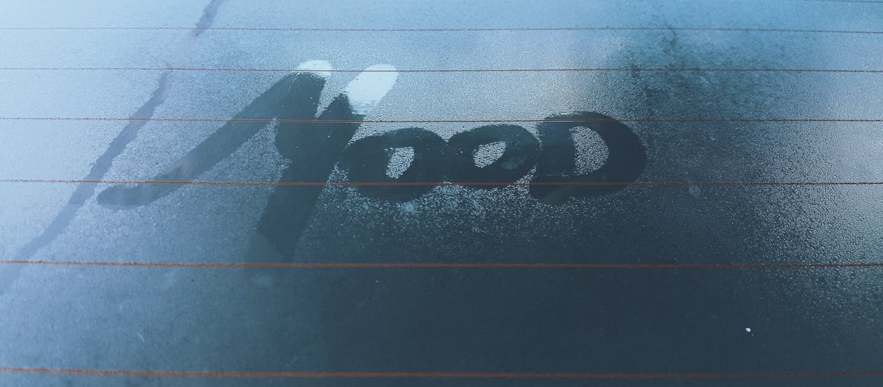 Free Clear Glass With Mood Steam Text Stock Photo