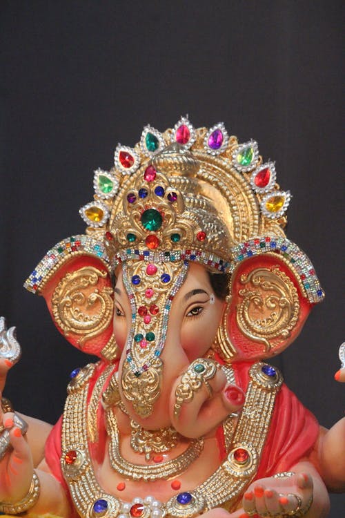 Close-up of a Figurine of Ganesha, Hindu Deity