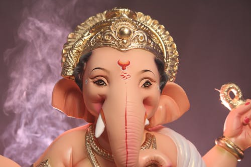 Foto profissional grátis de cabeça de elefante, deus hindu, estátua