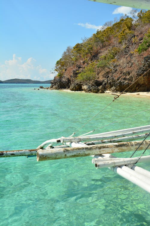 Free View of an Island from a Boat Stock Photo