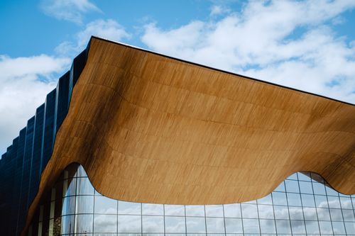 Free Explore the modern architectural design of Kilden Performing Arts Centre in Kristiansand, Norway. Stock Photo