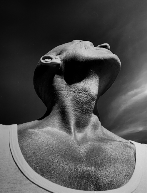 Free Low Angle Shot of a Man in Grayscale Stock Photo