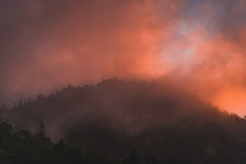 Foto stok gratis berawan, berkabut, gunung