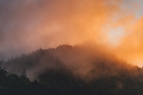 Foto stok gratis berawan, berkabut, gunung