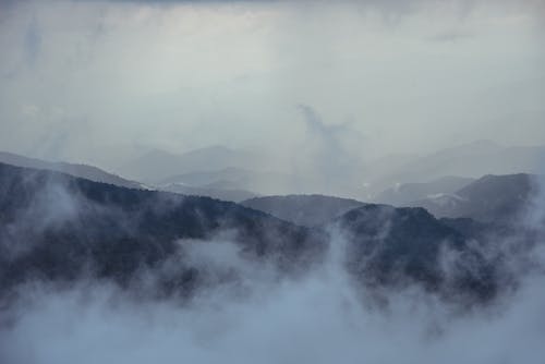 Landscape of Foggy Mountains 