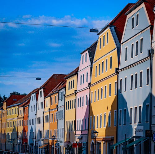 Colorful Houses in Regensburg, Germany 