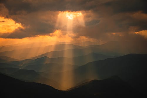 Rolling Landscape at Sunset 