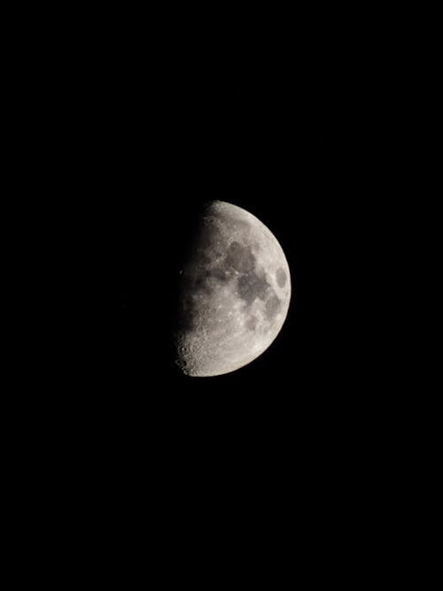 Immagine gratuita di fotografia lunare, mezza luna, sfondo android