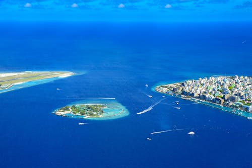 Birds Eye View of Male and Airport Island