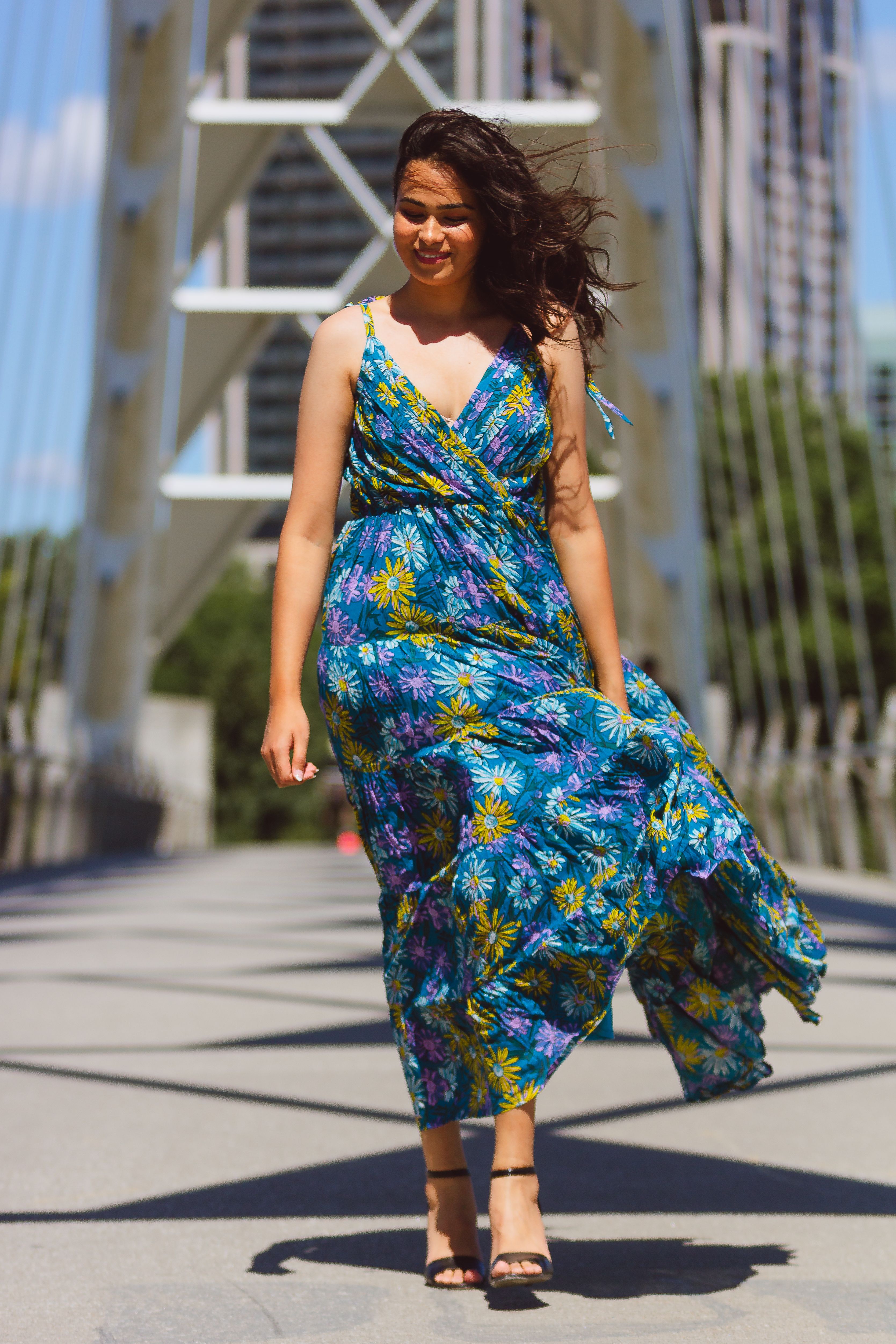 Woman Wearing Floral Dress · Free Stock Photo