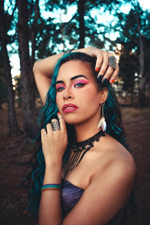 Editorial Photography of a Woman Posing in Forest