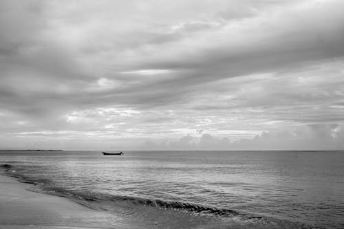 Immagine gratuita di bianco e nero, mare, monocromatico